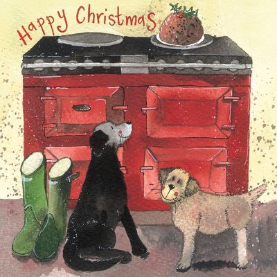 Happy Christmas Hotdogs Christmas Card Pack (Pack of 5)