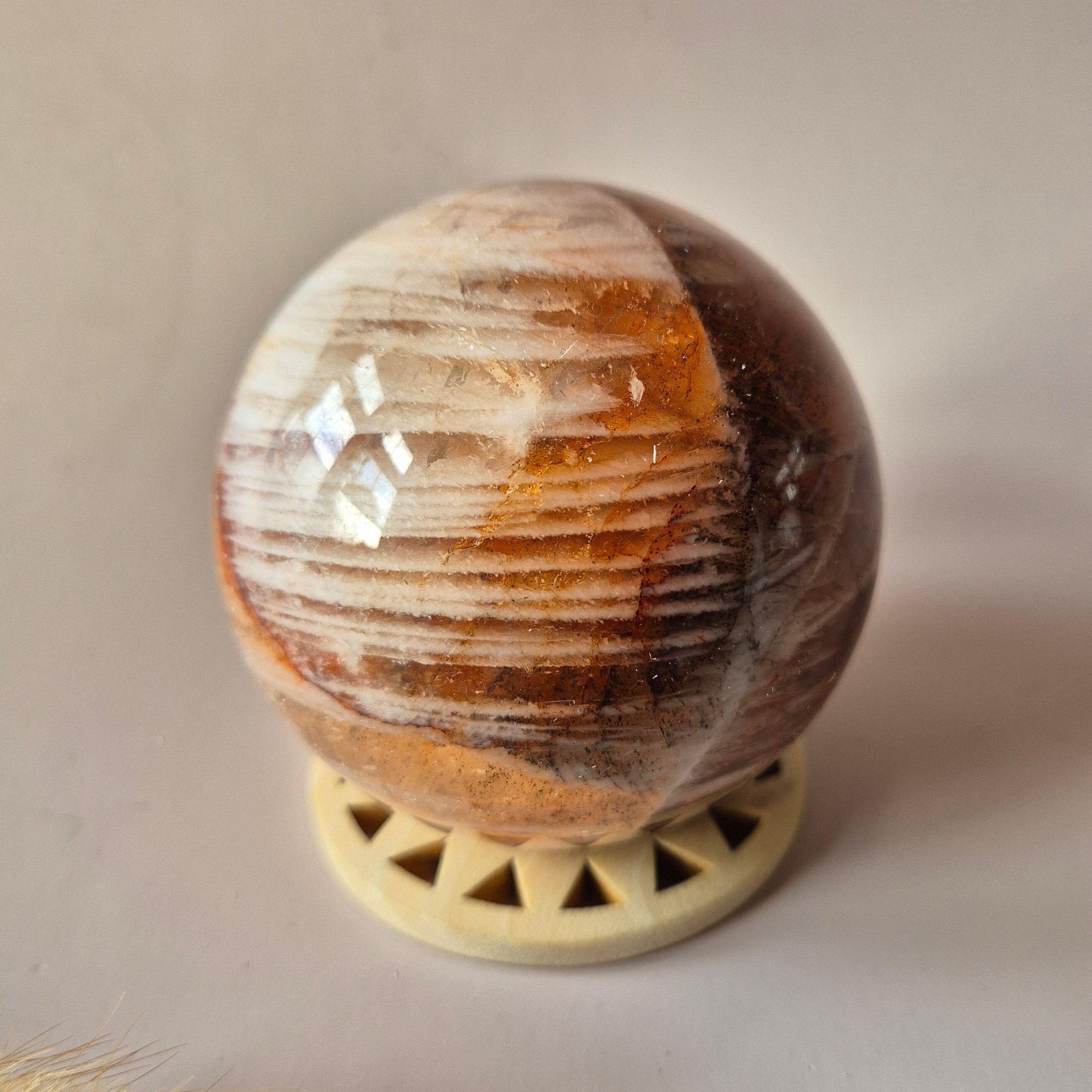 XL Feuerquarz-Kristallkugel – 70 mm (468 g) | Energieverstärkender Edelstein für Kraft und Konzentration