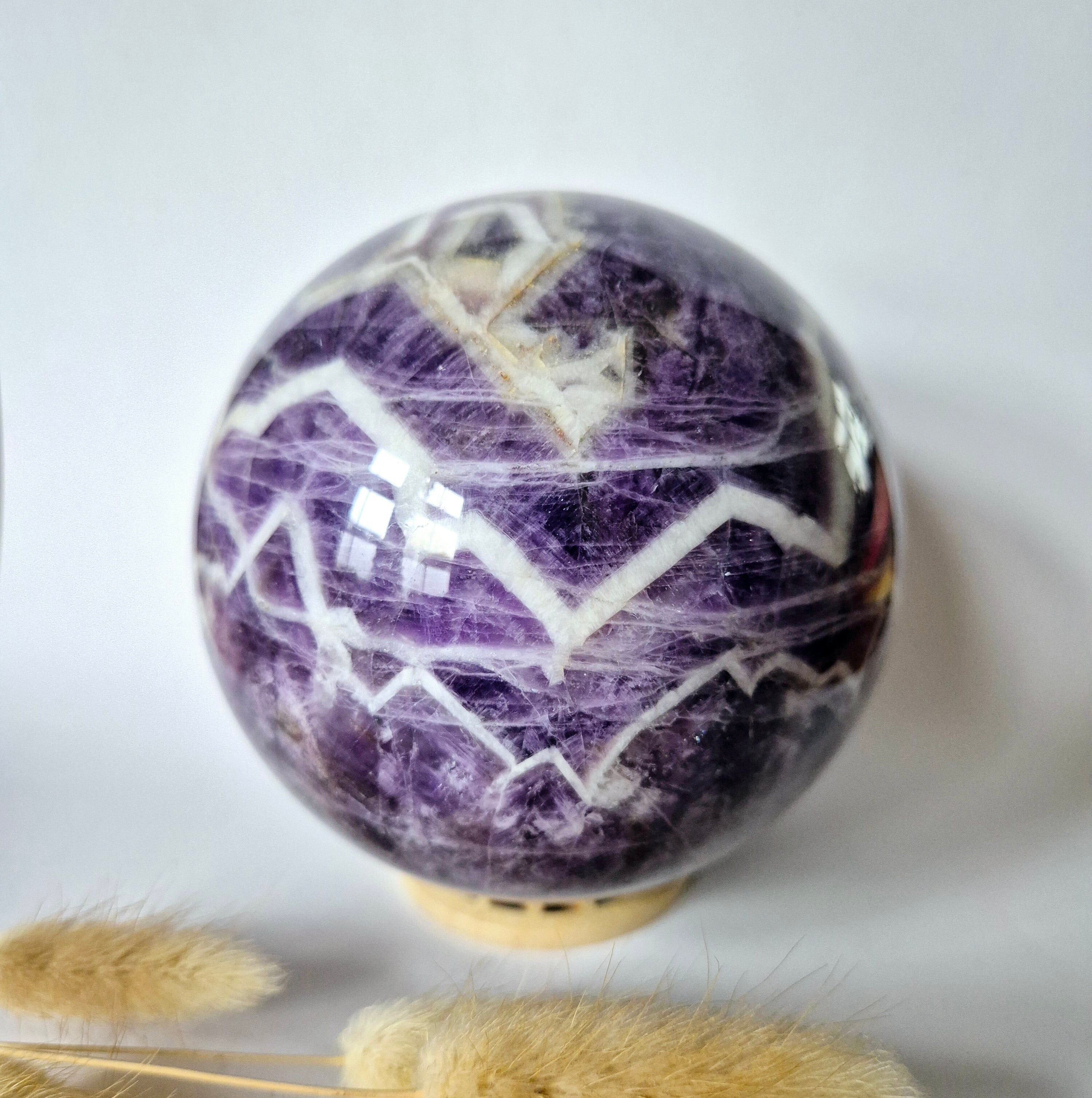 Boule de pierre précieuse XL Dream Amethyst – 100 mm (1475 g) | Pierre précieuse spirituelle pour la paix et l'équilibre