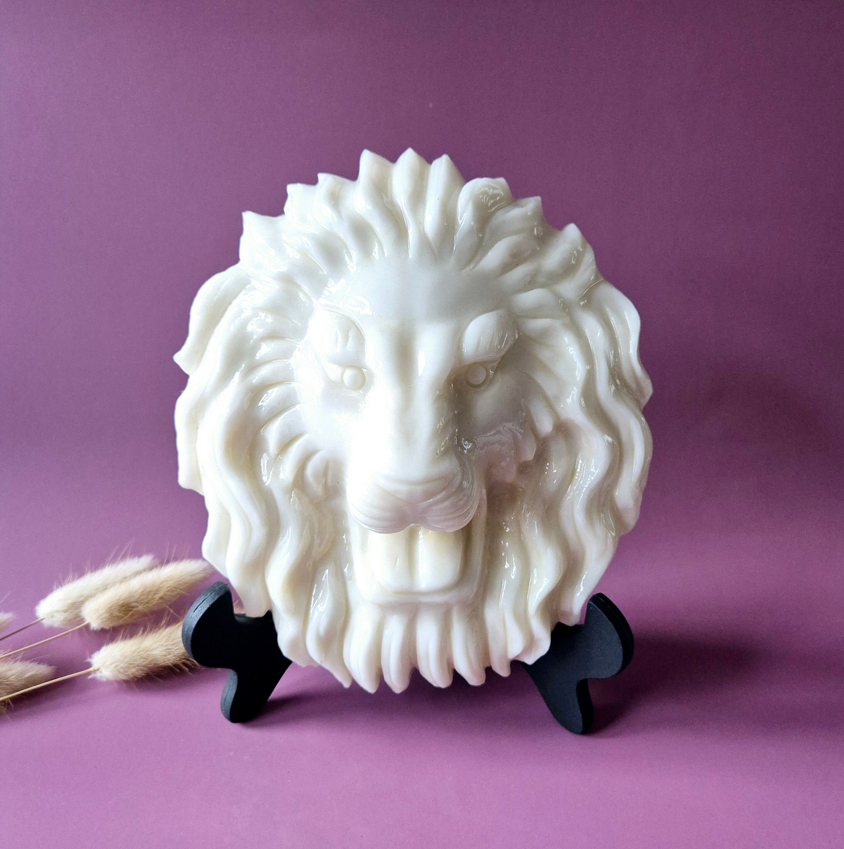 León de jade blanco XL de 1,5 kg – Símbolo de poder y protección