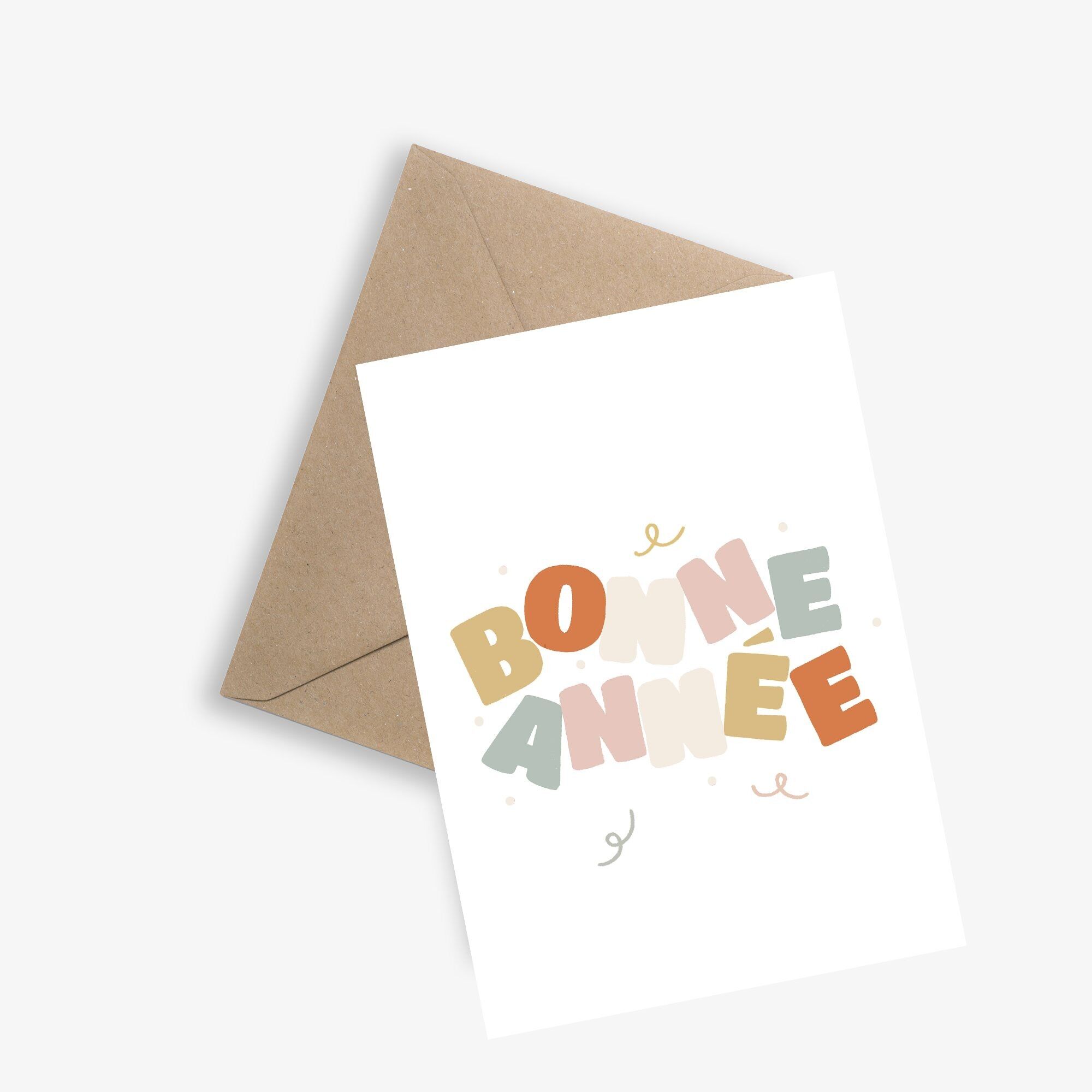 Biglietto di auguri - Felice anno nuovo (biglietto semplice)