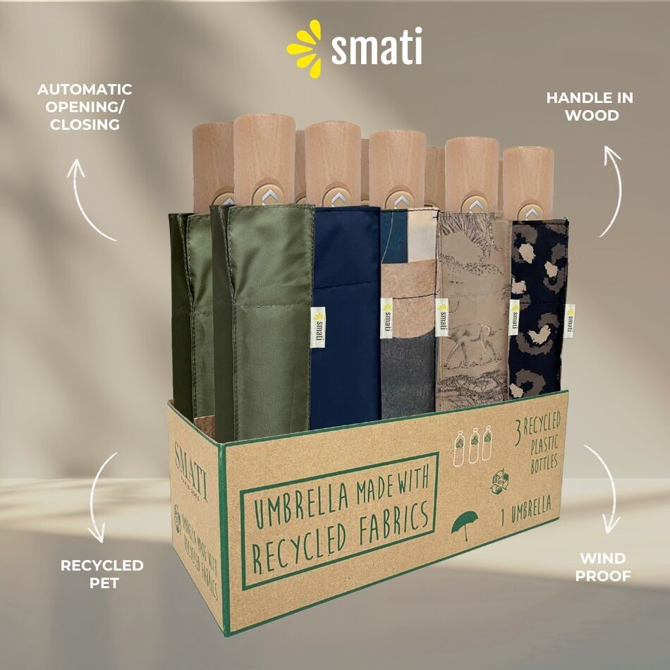 Recycelter, farbiger PET-Regenschirmkarton + mit Handschlaufe (Neu)