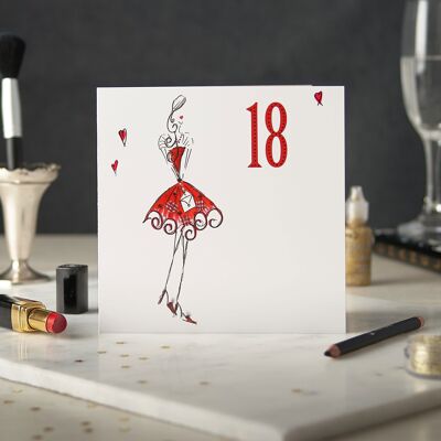 Eighteen Greetings Card