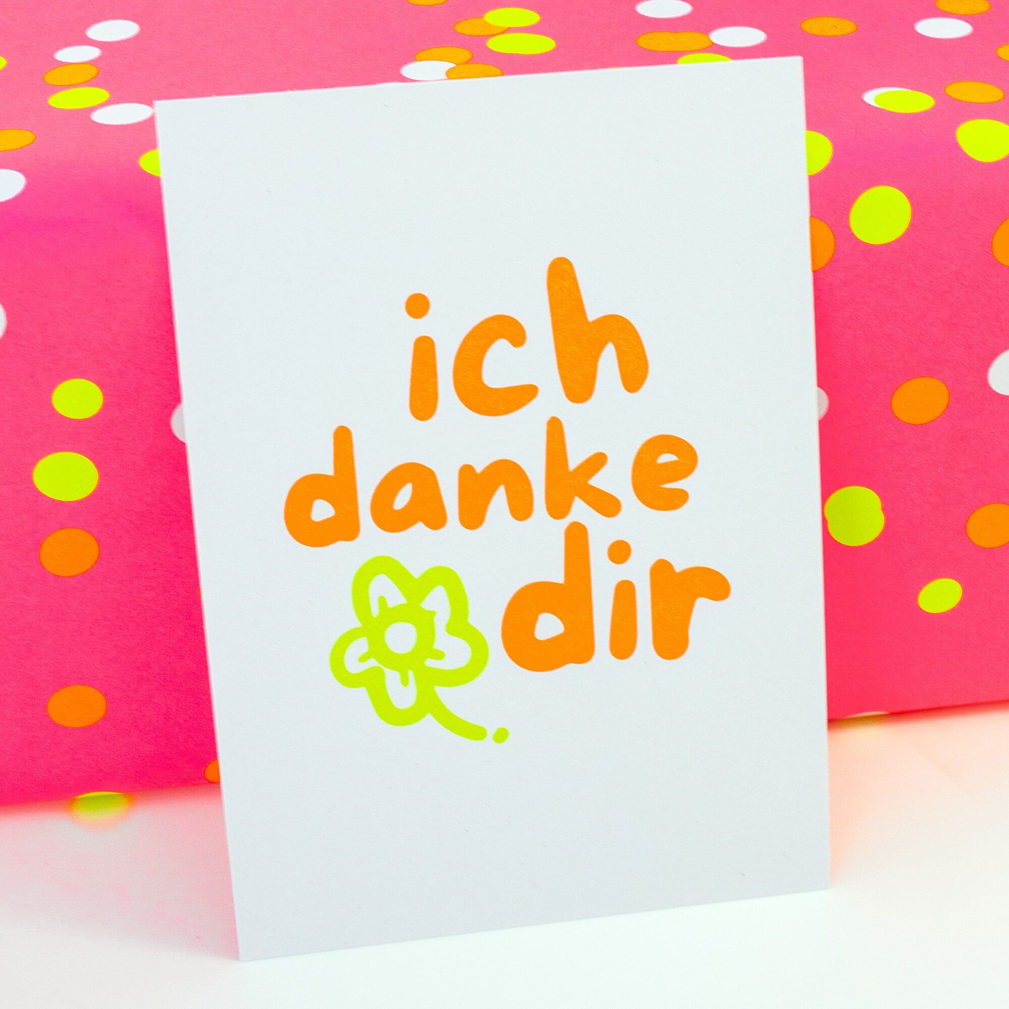 Carte postale « Merci » fabriquée à partir de papier recyclé