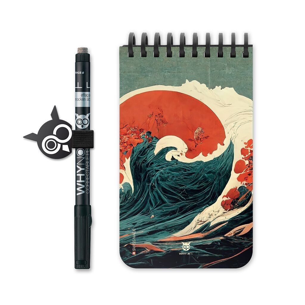 Wiederverwendbarer Notizblock – Tasche – Tsunami