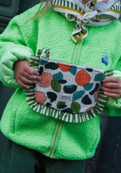 Piccola bustina verde pompelmo