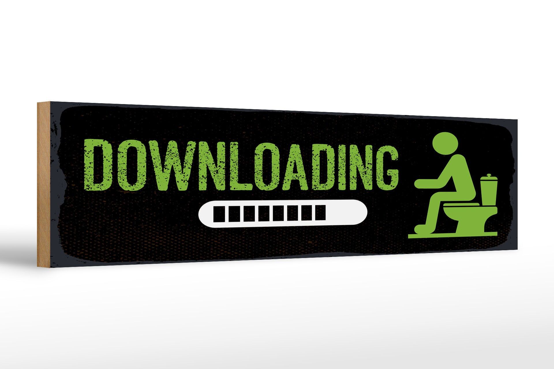 Cartello in legno con scritta, 46x10 cm, trave di scarico, cartello per WC