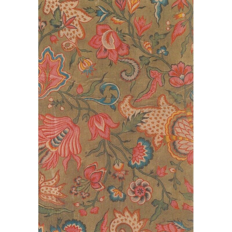 Persische Holzkarte mit Toile-de-Jouy-Stoff