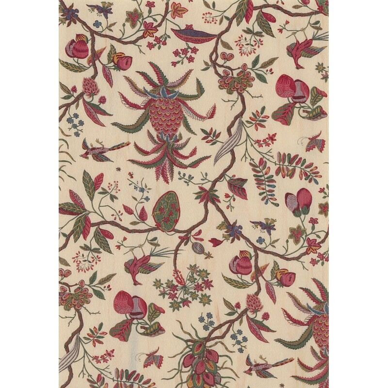 Postkarte aus Holz und Toile de Jouy mit Ananasmotiv