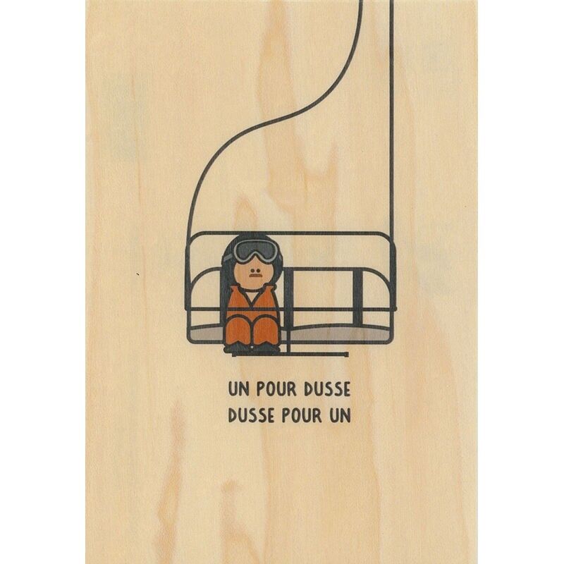 Carte postale en bois - NO Collection Dusse