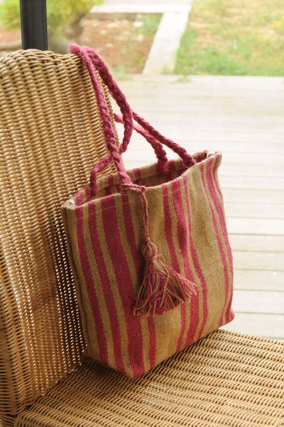 Sac jute LYDIA rose