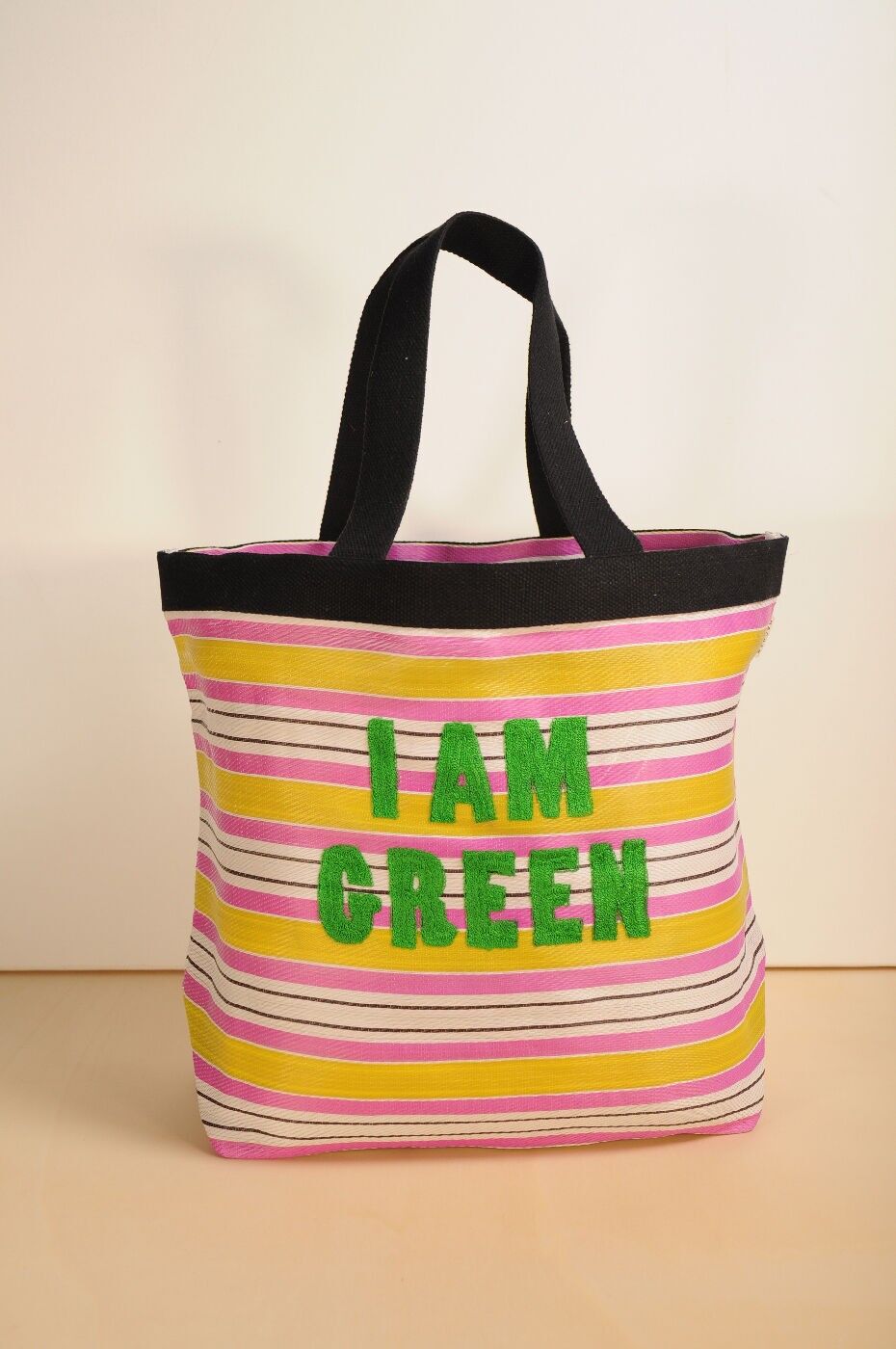 Grand Sac I AM GREEN Rose et Jaune