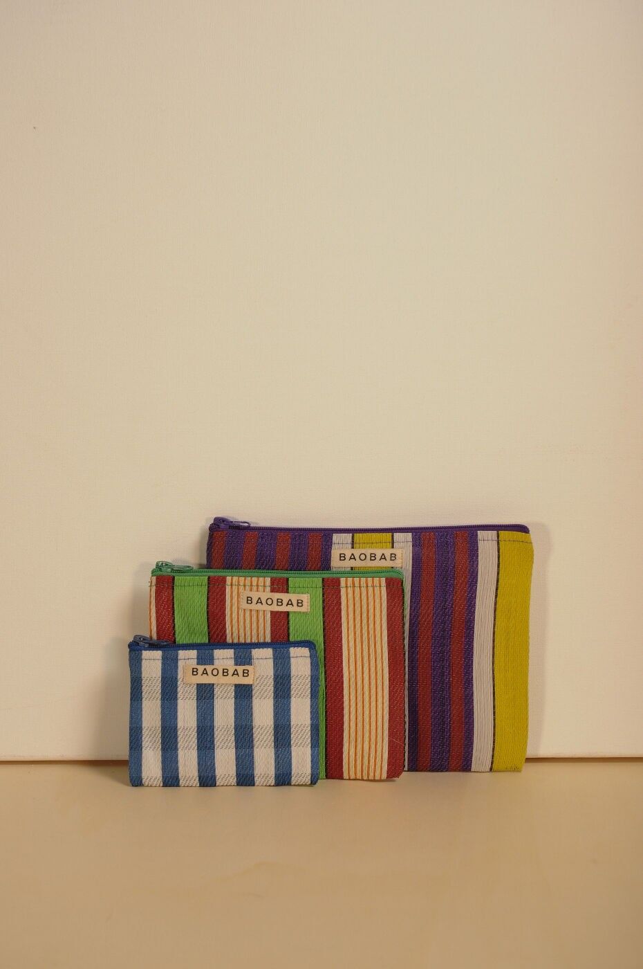 Trio pochettes nylon WAOU G