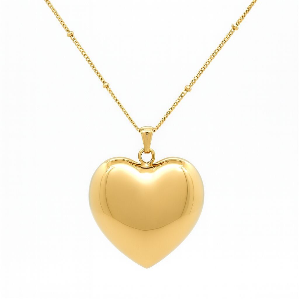 Collana CO88 con cuore grande ipg 80+5cm