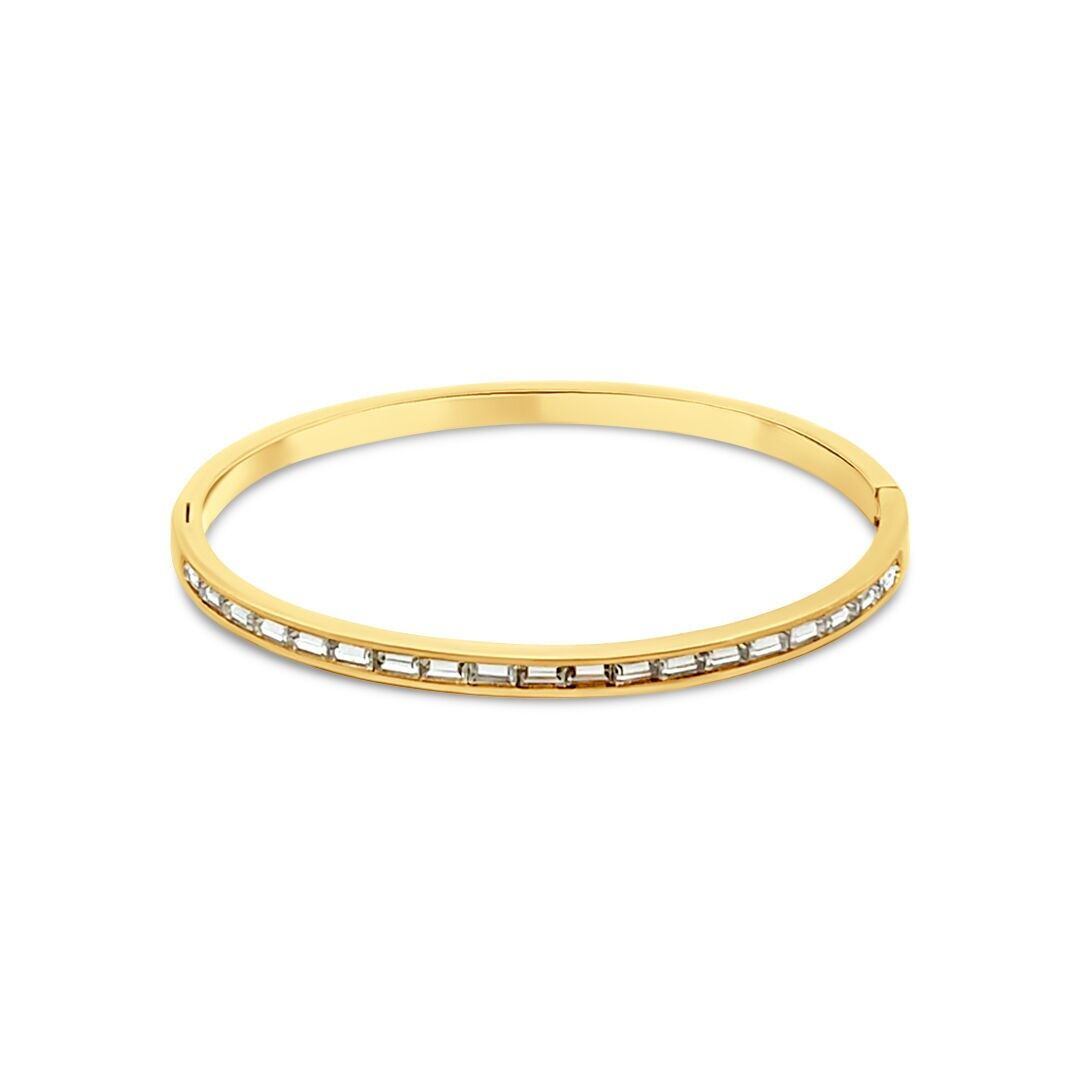 Brazalete CO88 con piedras cz blancas ipg