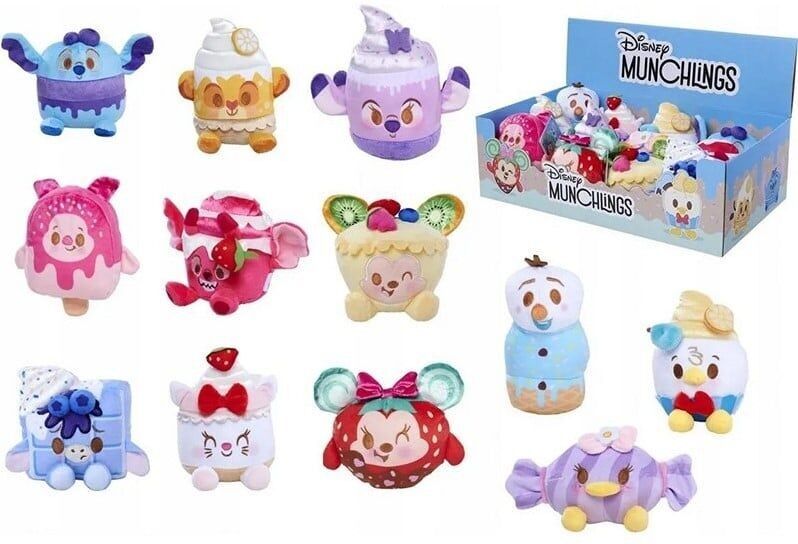 Peluches Disney Munchlings 10 cm – Assortimenti Serie 1 e 2 – Présentoir de 12