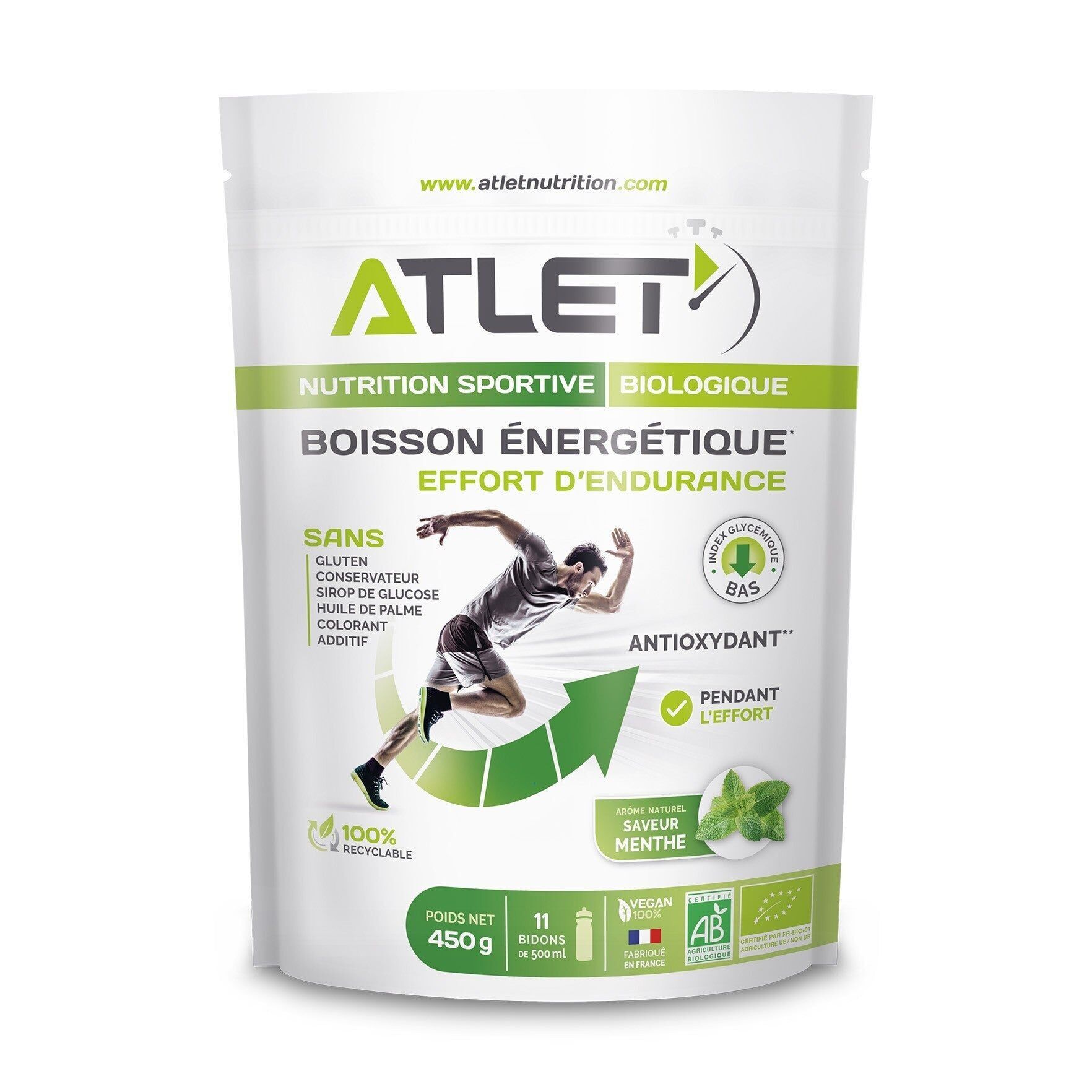 Boisson énergétique menthe bio