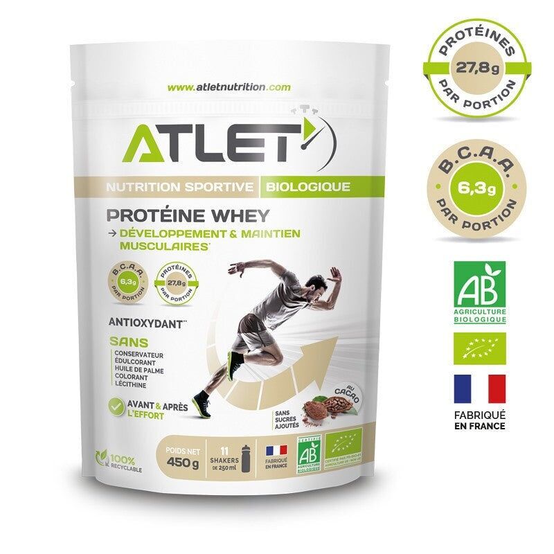 Protéine whey cacao bio - sin azúcares añadidos