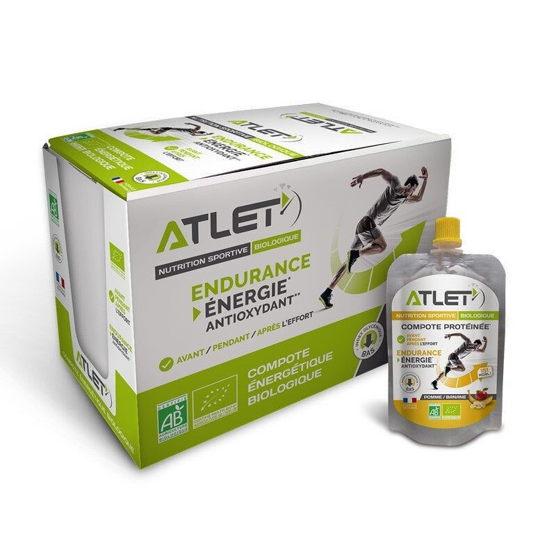 Pack 18 compotes protéinées bio pomme-banane