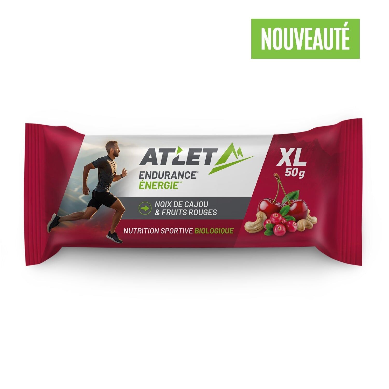 Barre Energétique Noix de cajou & Fruits rouges Bio