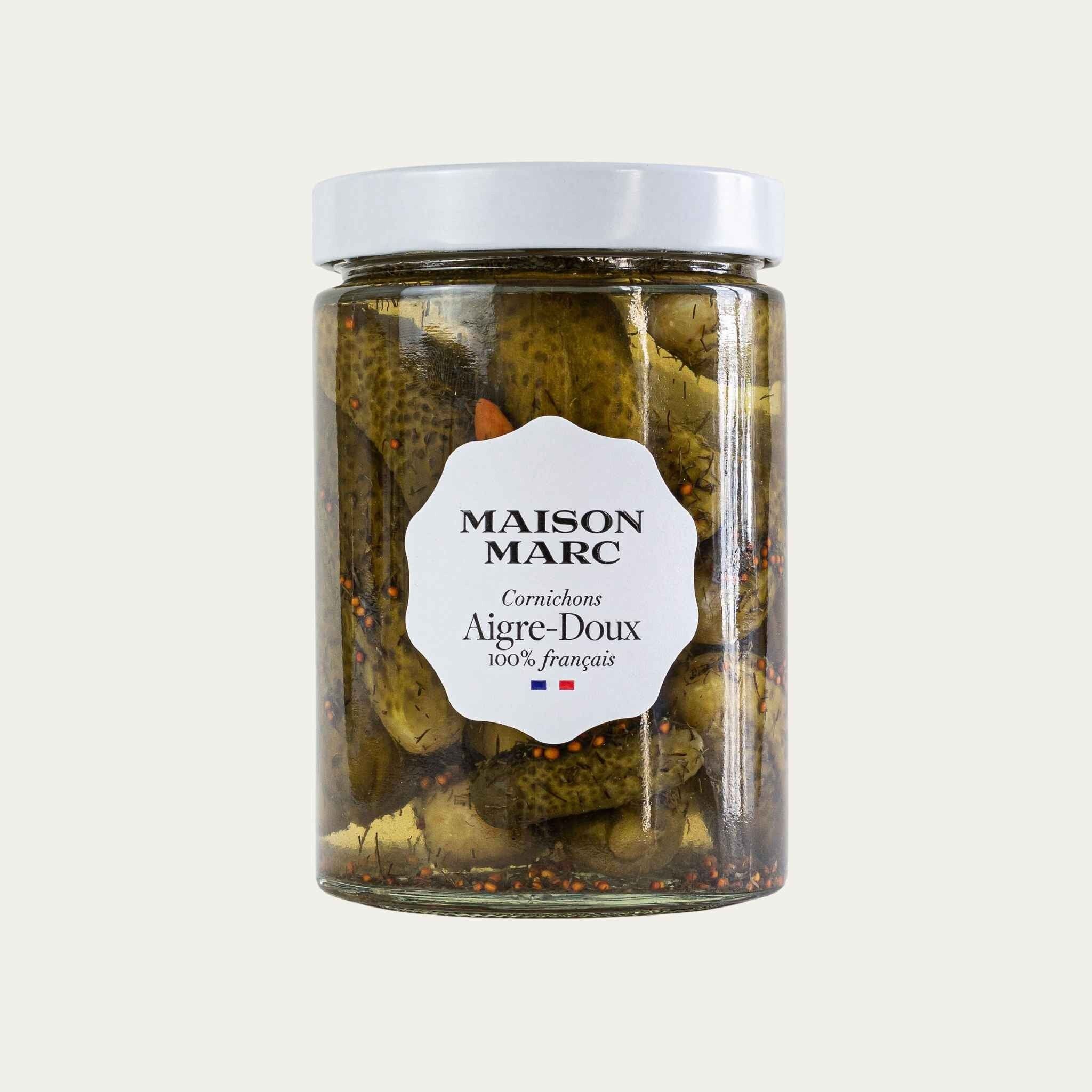 Cornichons aigres-doux épicés