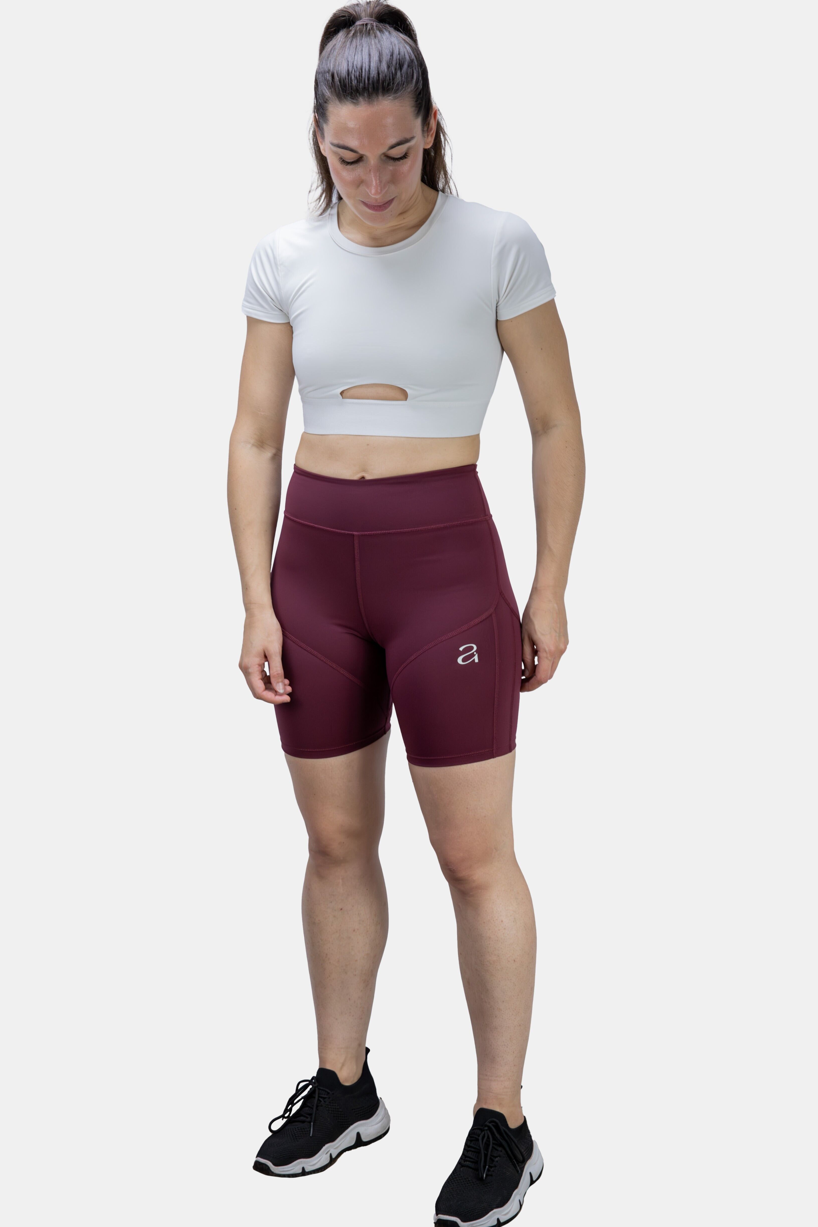Pantalones cortos de ciclismo ITHMA color ciruela