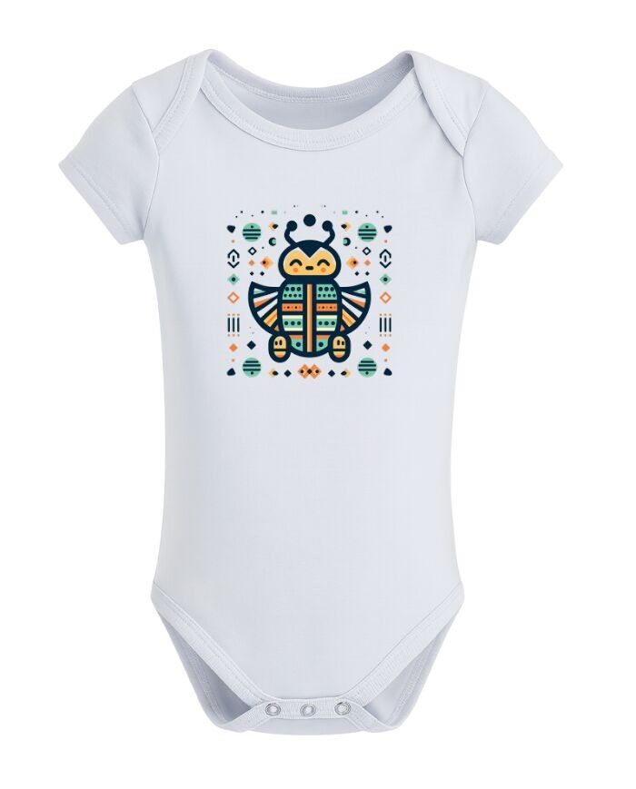 Body per neonati Tadoupika con piccolo scarabeo, 100% cotone biologico - prodotto in Francia