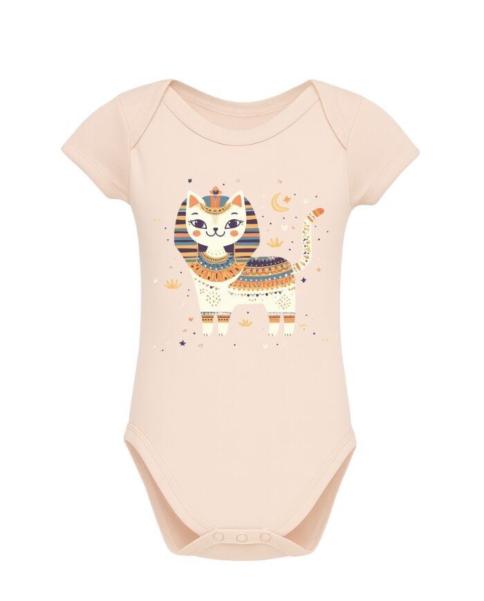 Body rosa para bebé - Mimi Bastet - 100% algodón orgánico - Fabricado en Francia - Tadoupika