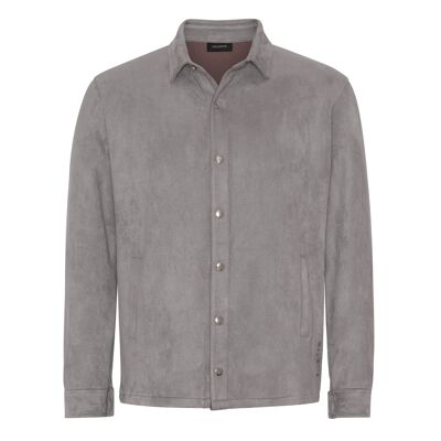 Shirt faux suede grey