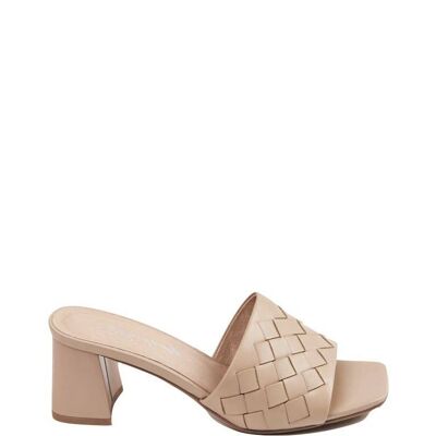 MULE BEIGE BEA BRADED