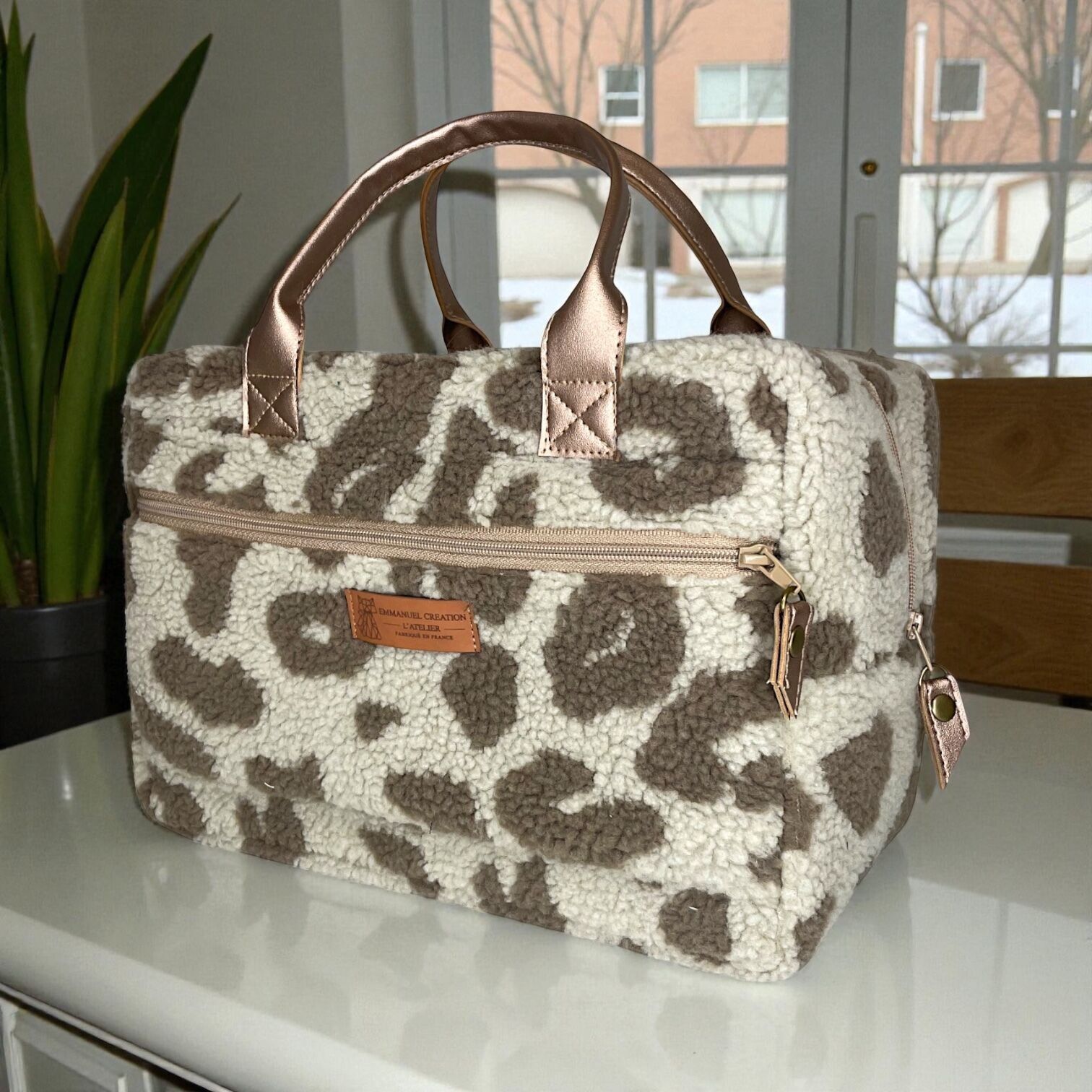 Vanity, "Bouclette léopard" taupe