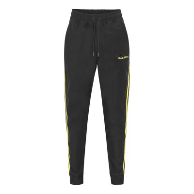 Pants black with yellow tape
