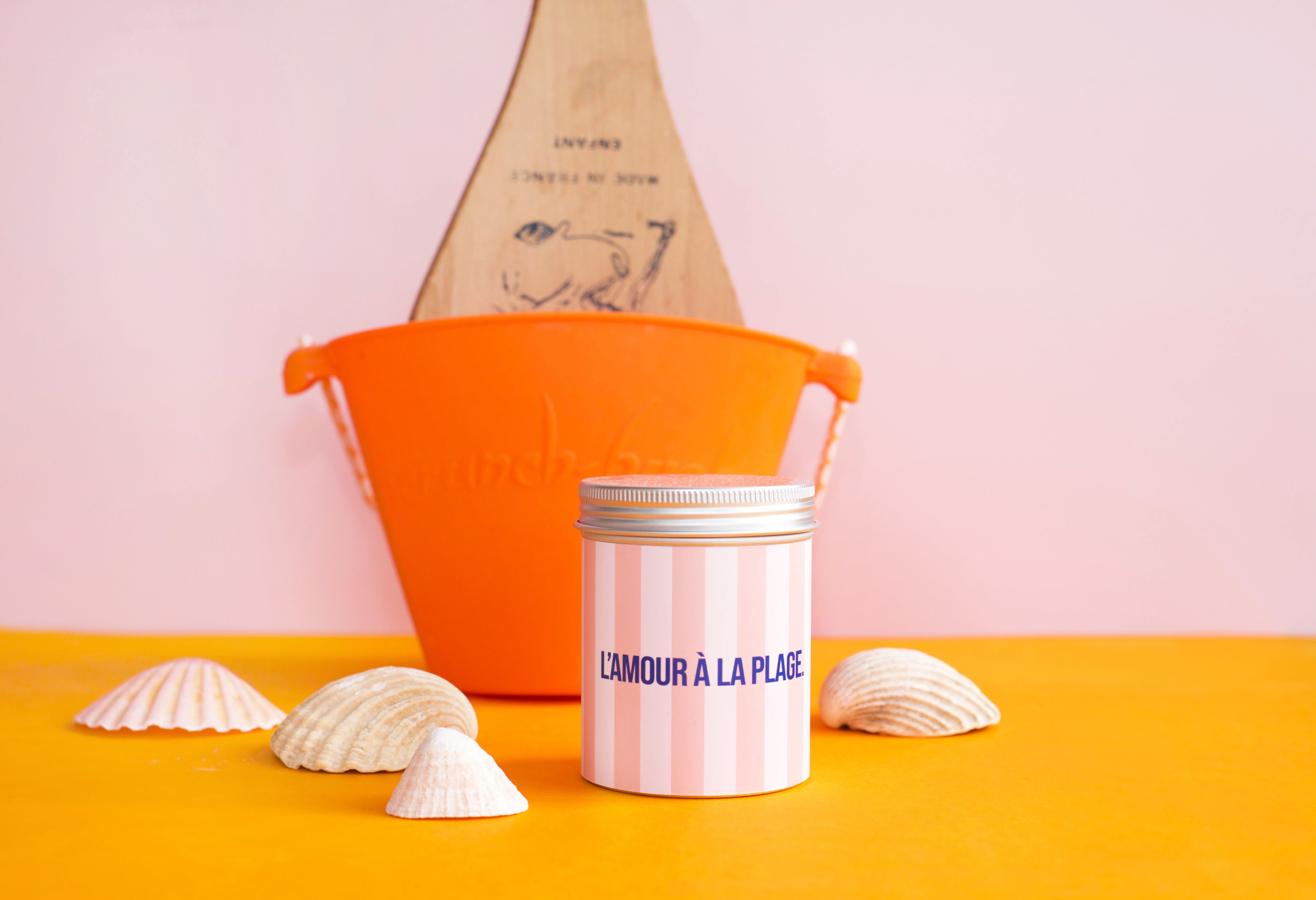 Bougie végan -Cire de soja - L'amour à la plage