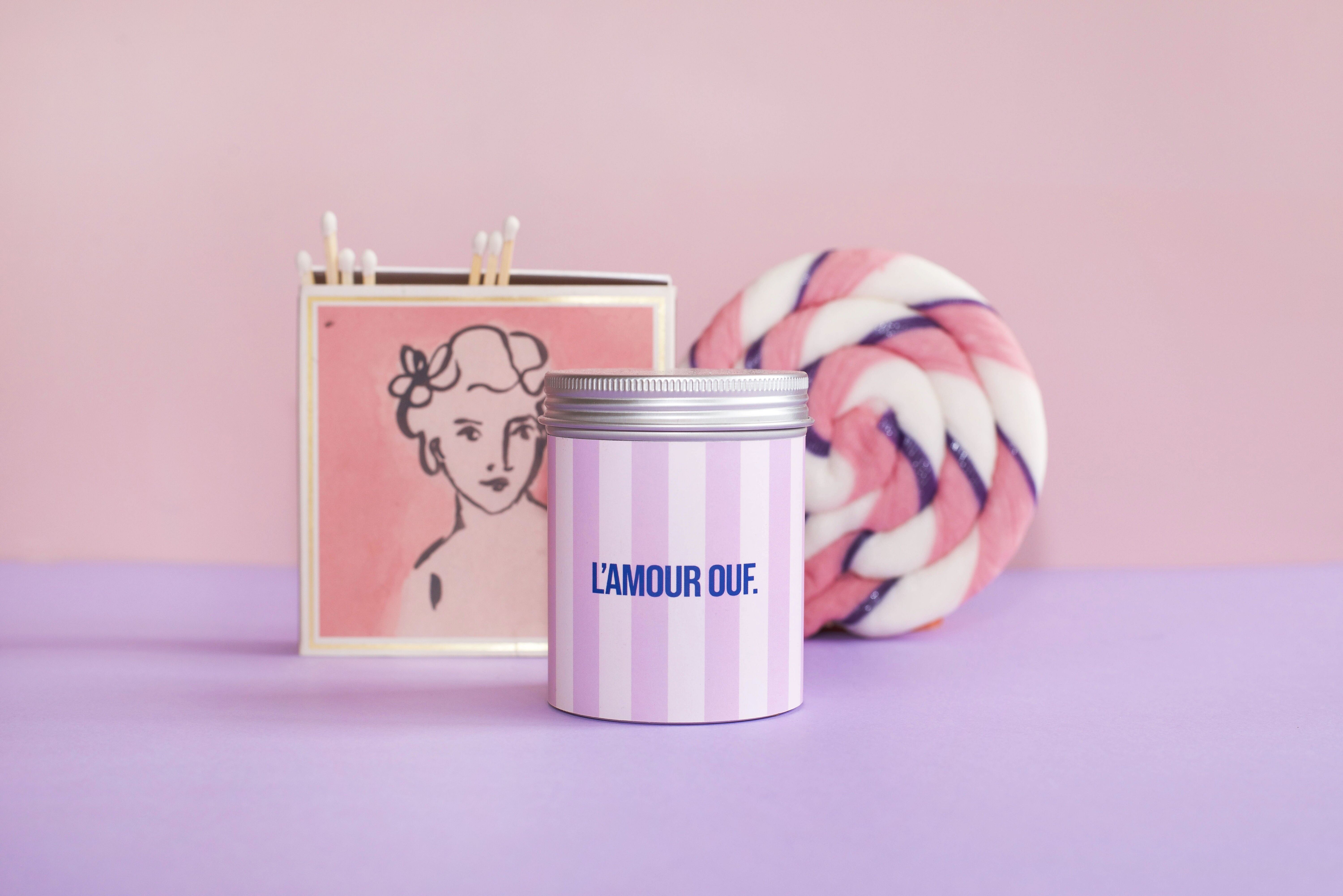 Bougie végan - Cire de soja - L'amour ouf