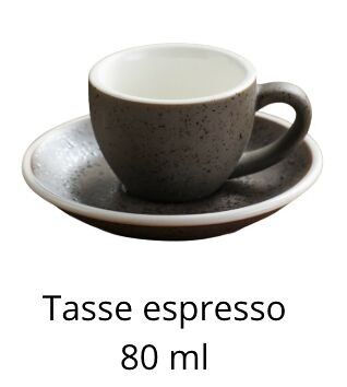 Stoneware coffee cup in a mineral style