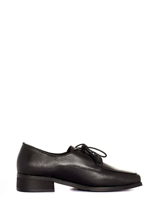 Amelia black leather loafers