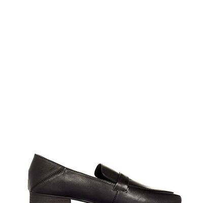 OLIVIA SCHWARZER LEDERLOAFER