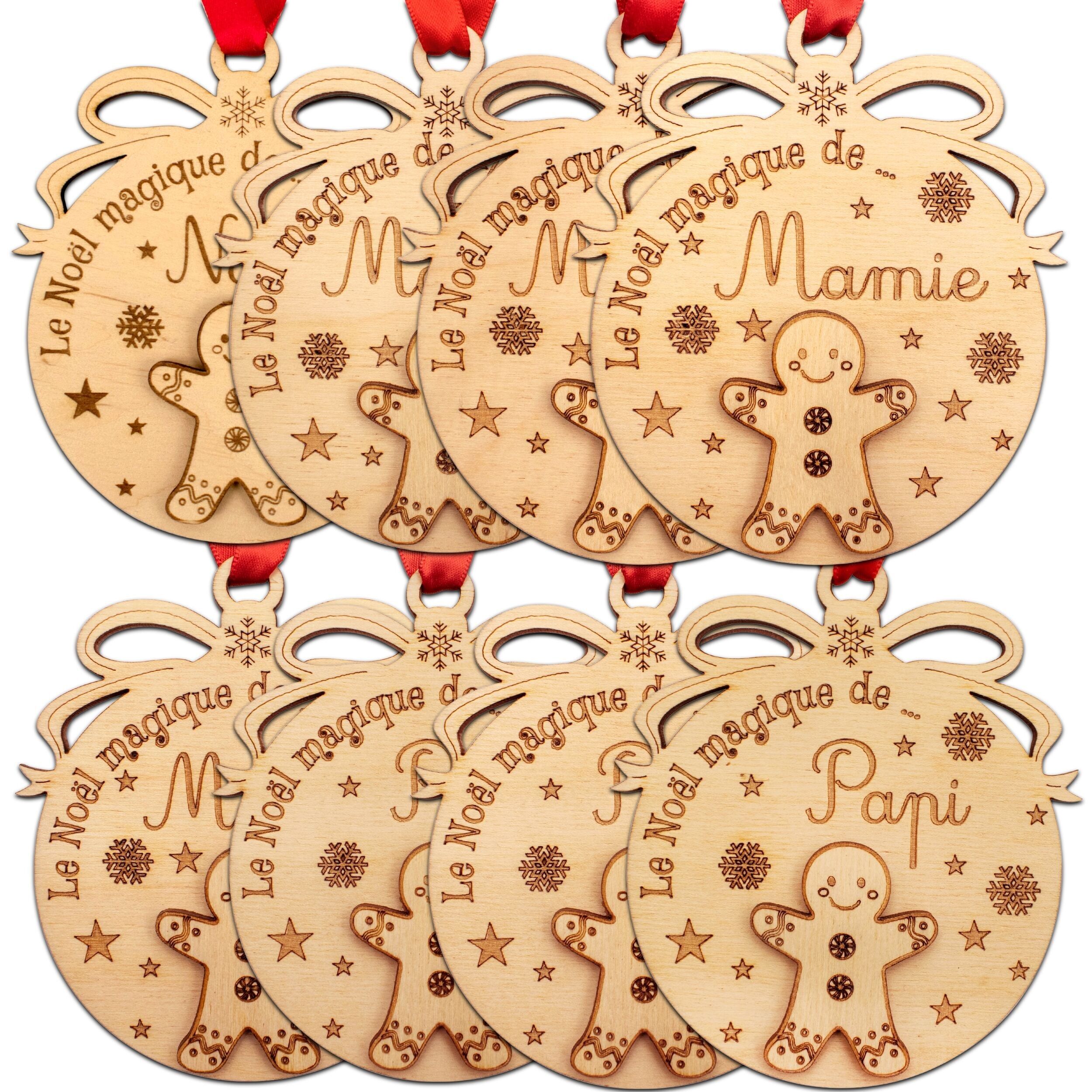 Christmas Discovery Pack - 32 Magical Family Christmas Decorations - Original Wooden Christmas Bauble Placement Pack - Christmas Concept Store