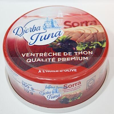 Ventrèche de Thon 160G Authentique et Pure à l’Huile d’Olive, Qualité Prémium Couleur Naturelle, Djerba, Tunisie *Kosher*