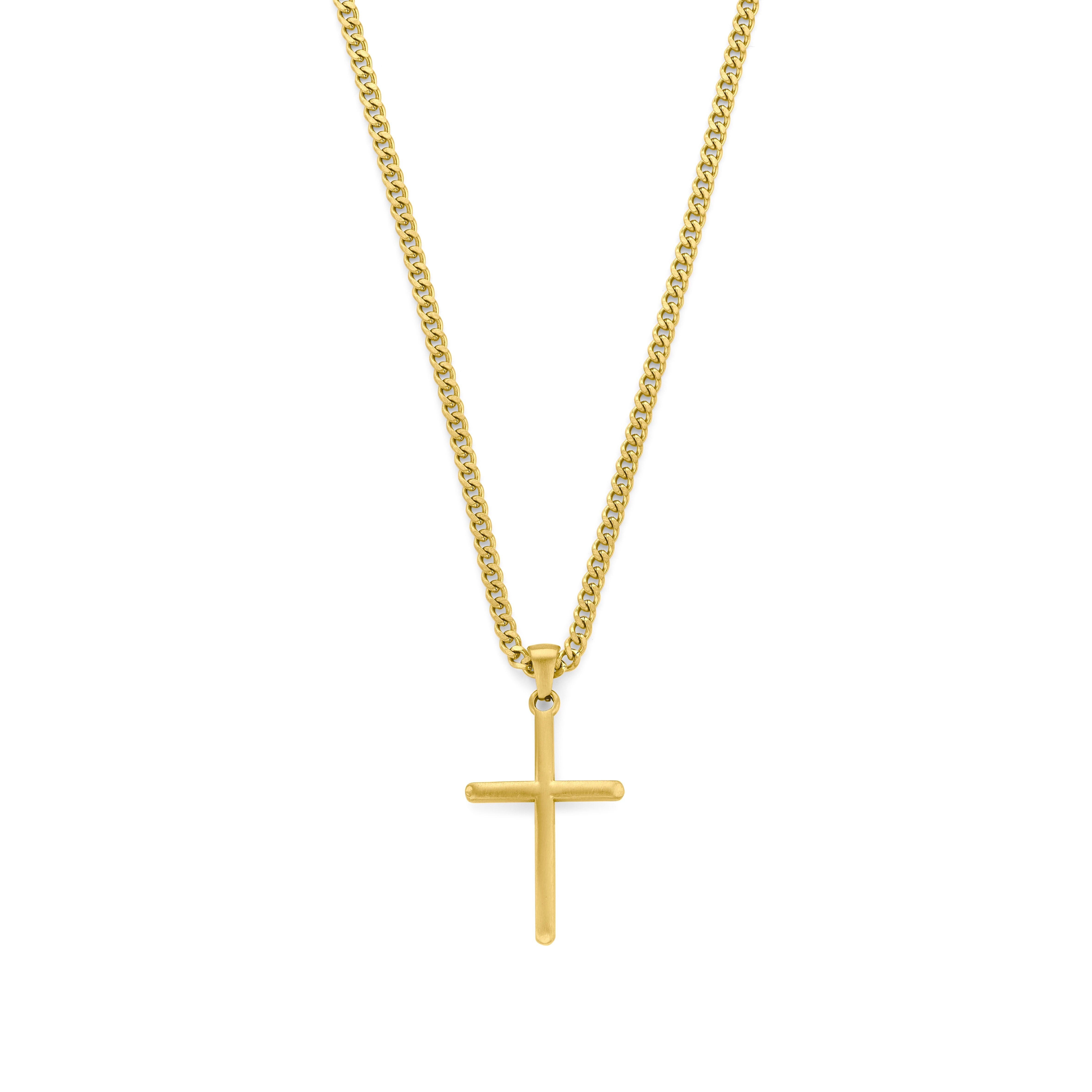 7FN-0076 Frank 1967 necklace with cross ipg