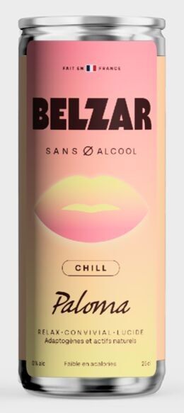 Belzar Chill – Paloma Bebida Relajante Sin Alcohol (lata de 25 cl) - Ideal para un aperitivo relajante - Pedido anticipado, entrega a principios de enero