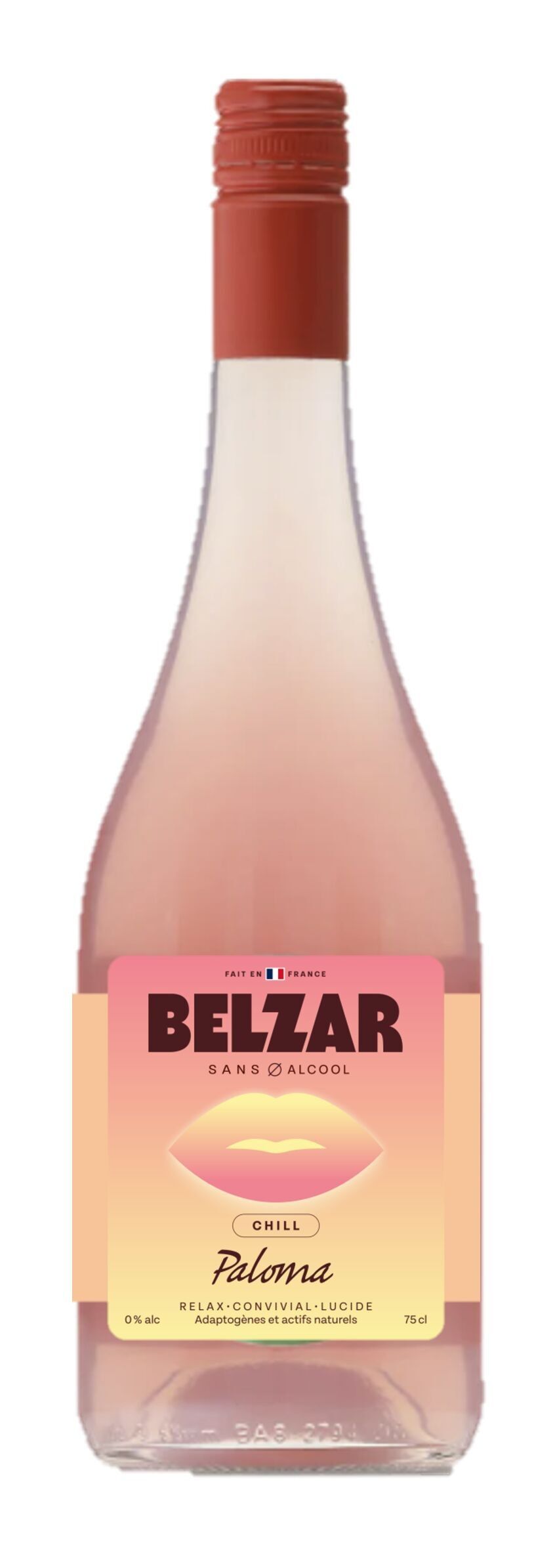 Belzar Chill – Paloma 0% Bebida Relajante Sin Alcohol (botella de vidrio de 75 cl) - Ideal para un aperitivo relajante - Pedido anticipado, entrega a principios de enero