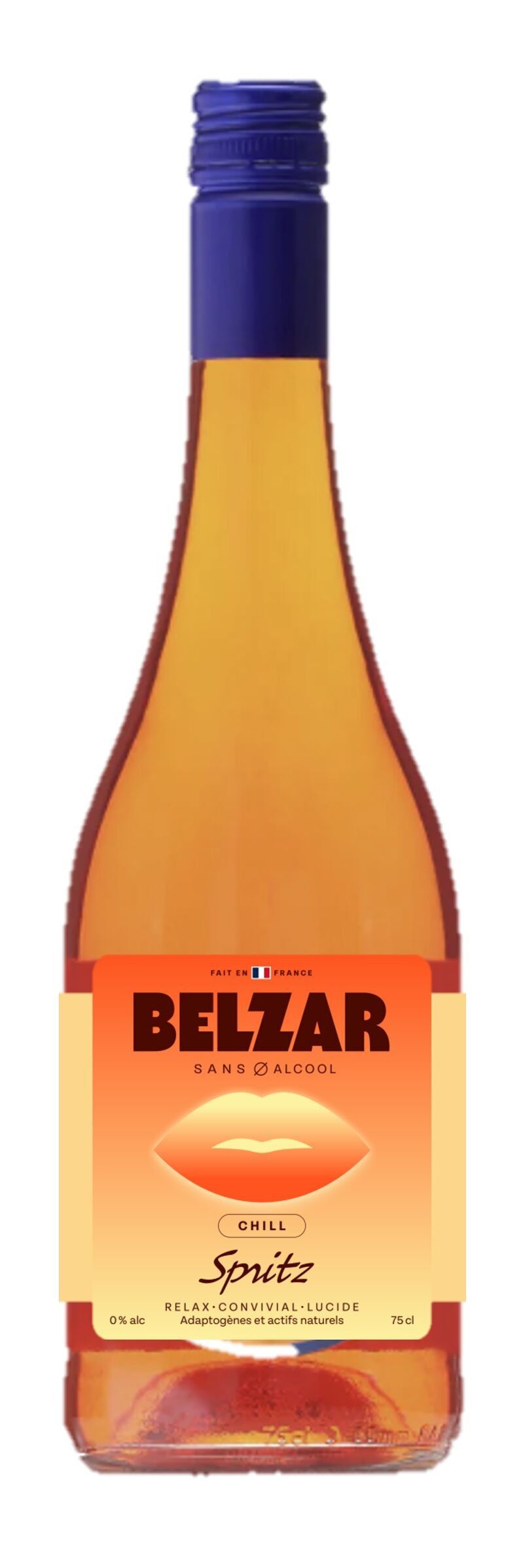 Belzar Chill – Spritz relajante sin alcohol 0% (botella de vidrio de 75 cl) – Ideal para un aperitivo relajante – Pedido anticipado, entrega a principios de enero