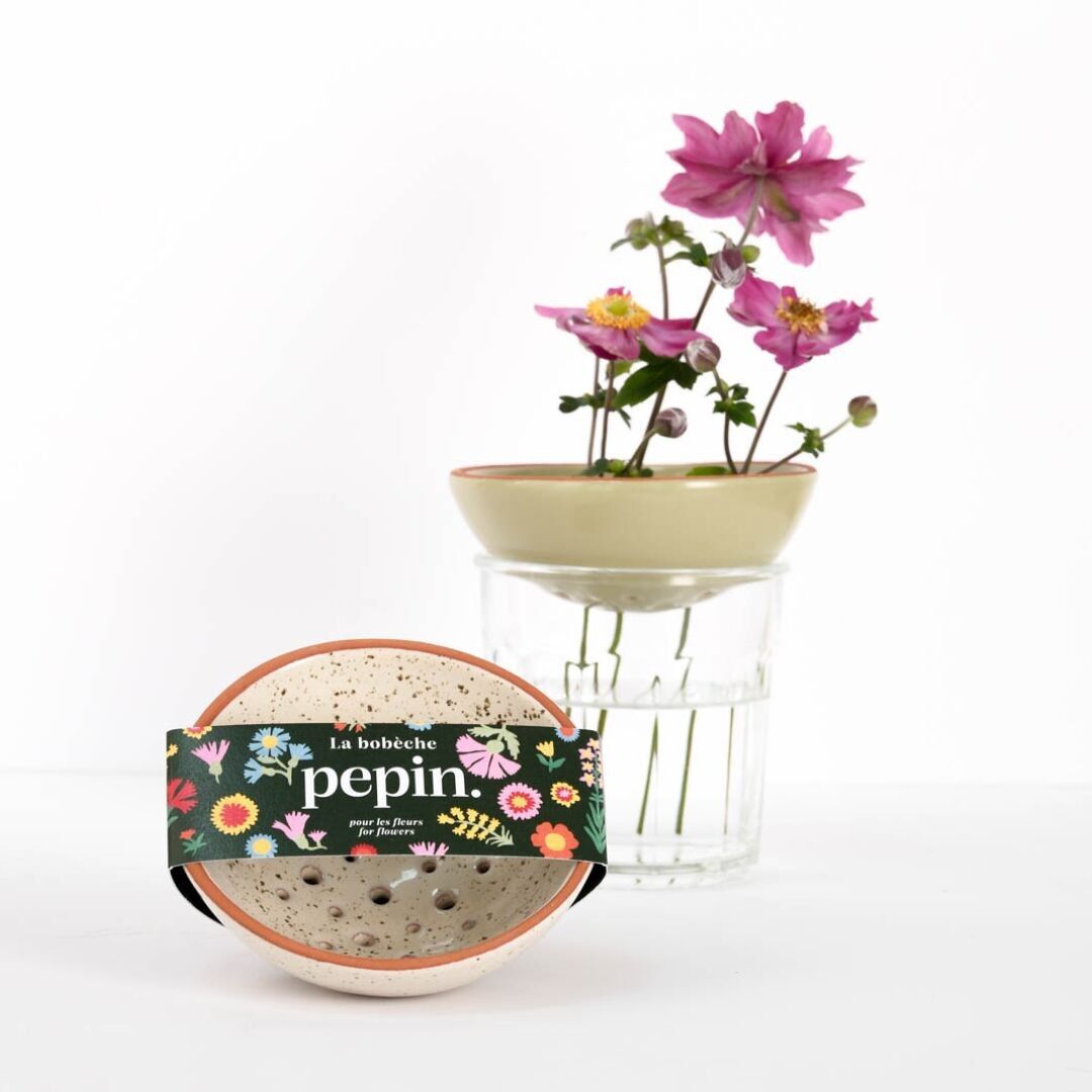 Bobèche de flores 🌸 - Blanco texturizado