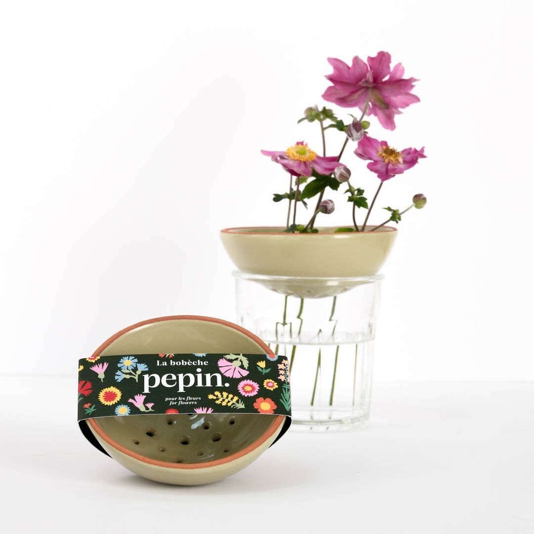 Flor bobèche 🌸 - Verde salvia