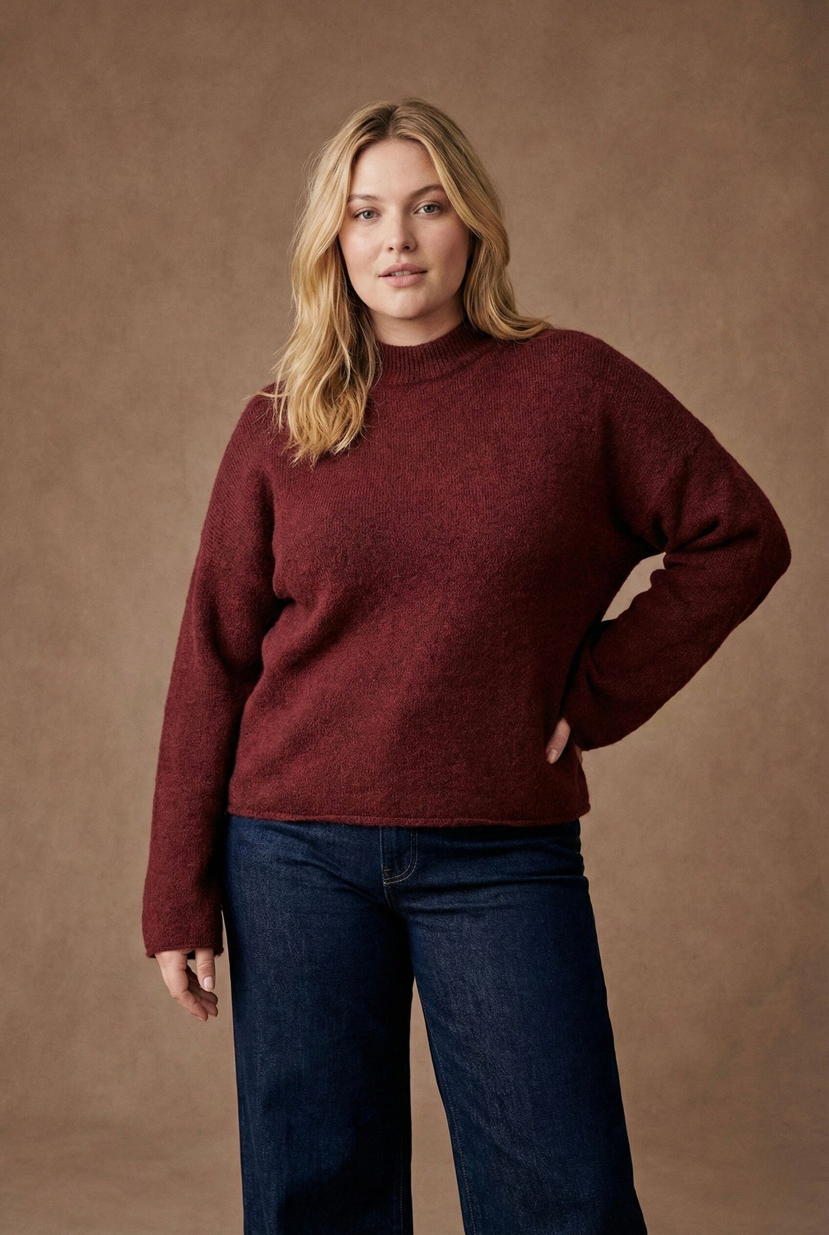 GRANDE TAILLE Pull doux laine « LOVE » au dos PP2529GT