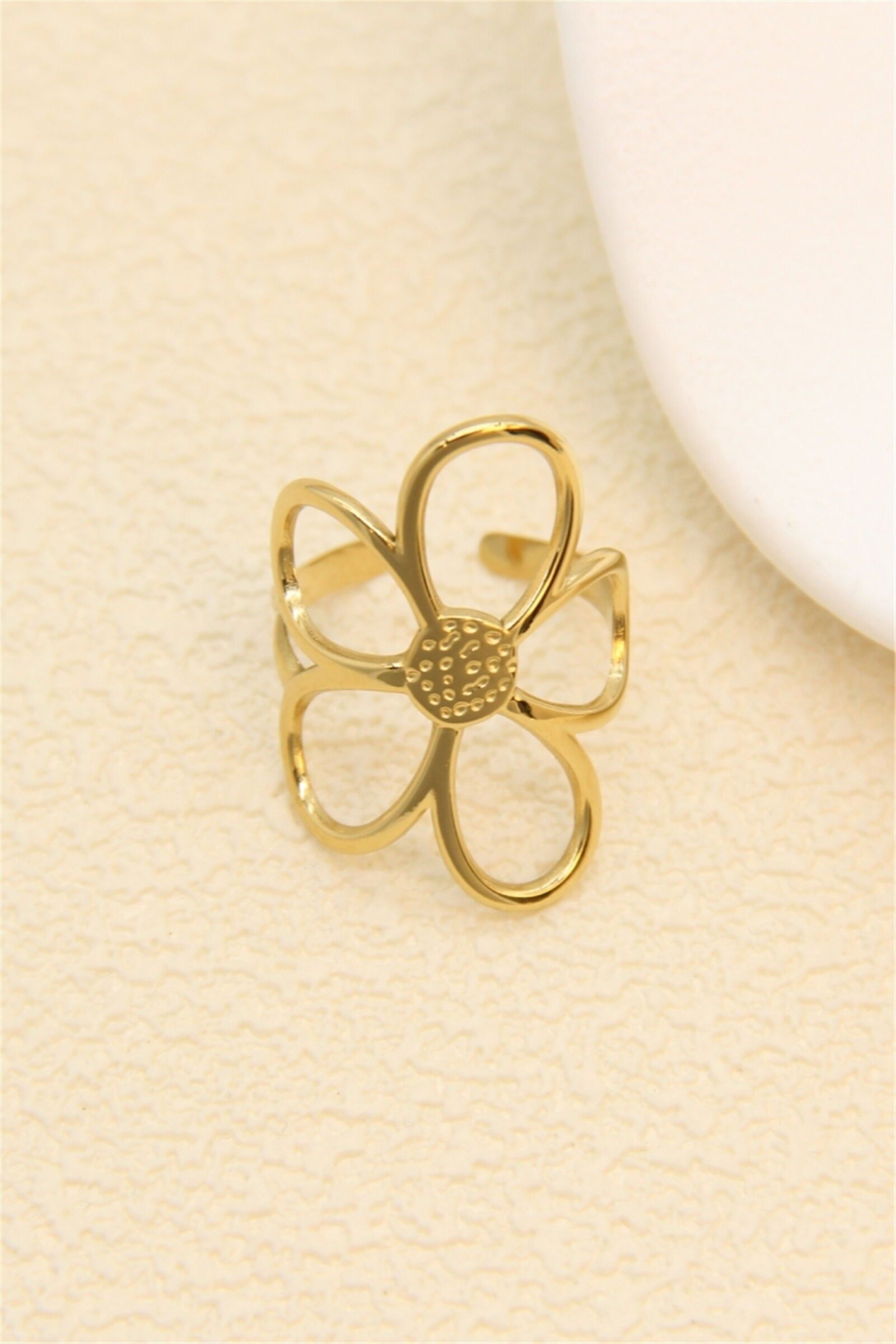 Zusätzlicher Blumenring – vergoldeter Edelstahl