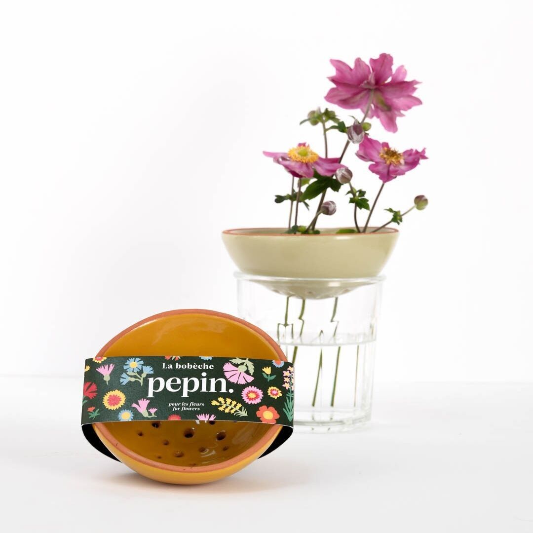 Flor bobèche 🌸 - Amarillo mostaza