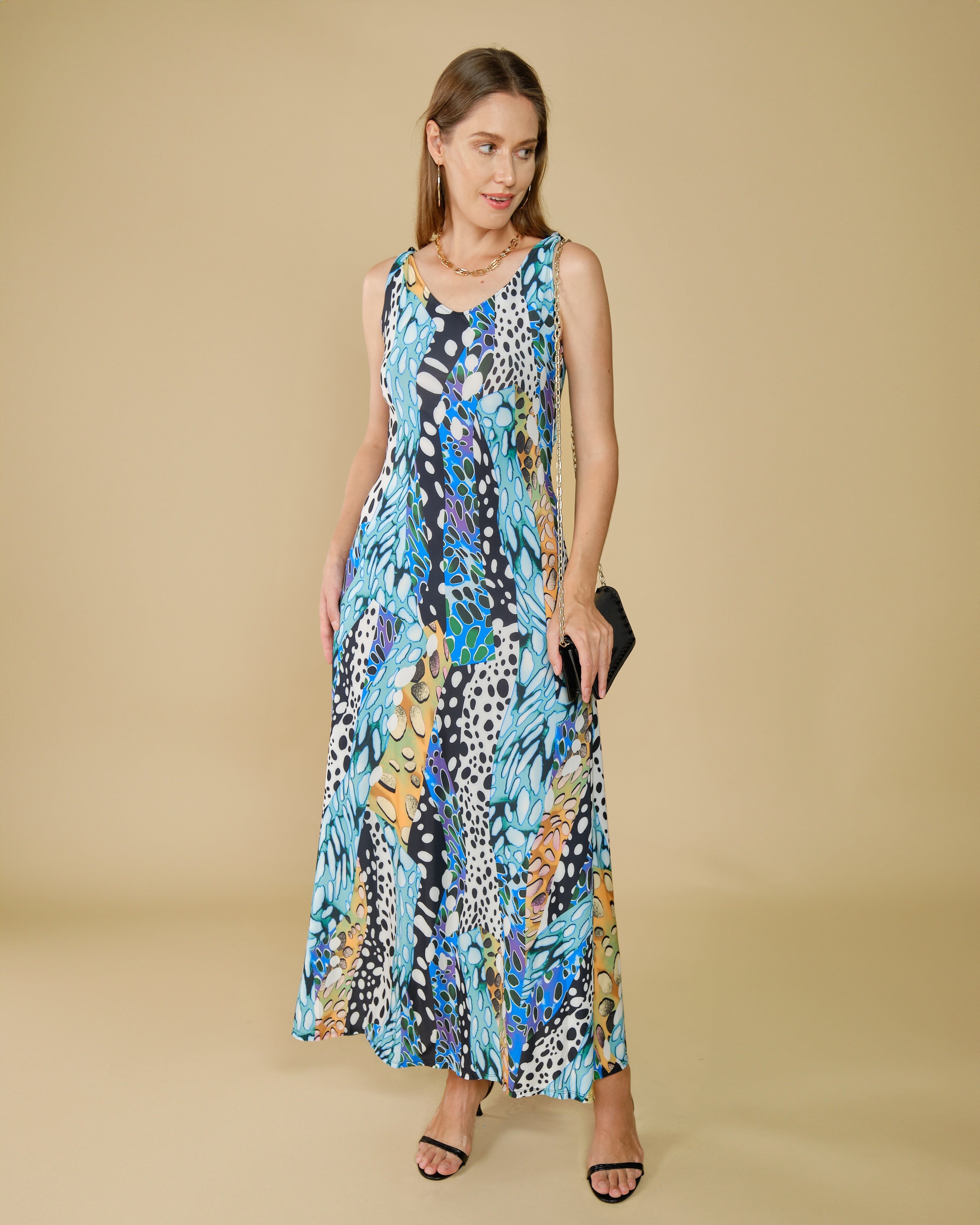 Robe longue dos fantaisie imprimé Rock - Brama