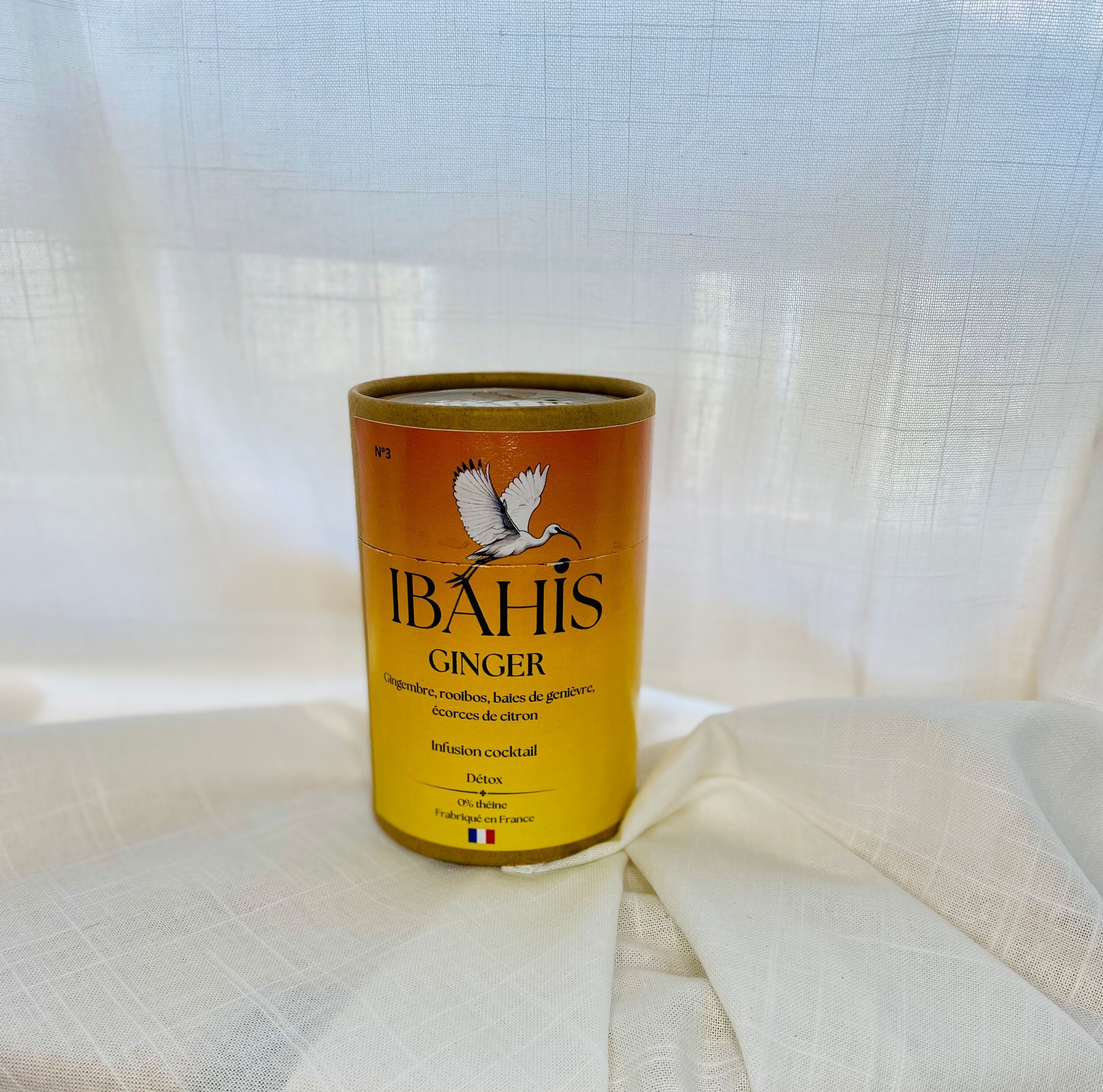 Ibahis Ginger apéritif cocktail à base de gingembre et de citron bio en sachet à infuser (10 cocktails)